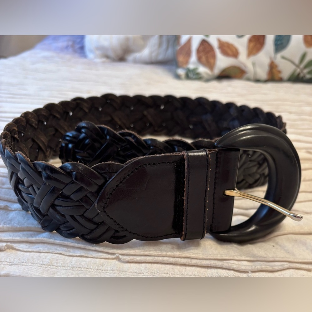 Ellen Tracy Brown Leather Belt Size S